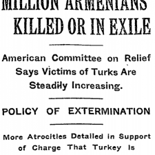 Massacres e deportações armênias foram amplamente divulgados na imprensa internacional entre as décadas de 1890 e 1920.