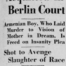 Talaat Pasha foi assassinado em Berlim no dia 15 de março de 1921